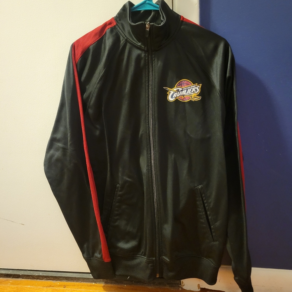 Cleveland Cavaliers NBA Black and Red Men's Warm-Up Jacket